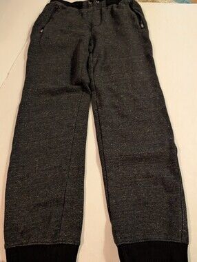 Old Navy Black and Heather Gray Fleece-Lined Sweat Pants Sz XL 14-16
